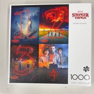 Buffalo David Bitton Stranger Things Poster Collage Puzzle - Red and Blue
